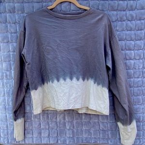 Tie-dye crop long sleeve size large